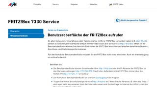 
                            1. Benutzeroberfläche der FRITZ!Box aufrufen | FRITZ!Box 7330 | AVM ...