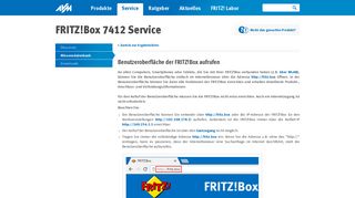 
                            1. Benutzeroberfläche der FRITZ!Box aufrufen | FRITZ!Box 7412 | AVM ...