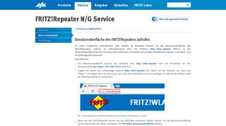 
                            2. Benutzeroberfläche des FRITZ!Repeaters aufrufen | FRITZ!Repeater N/G