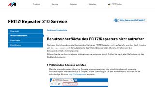 
                            3. Benutzeroberfläche des FRITZ!Repeaters nicht aufrufbar | FRITZ! - AVM