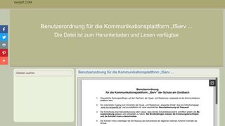 
                            12. Benutzerordnung für die Kommunikationsplattform „IServ - berlpdf.com