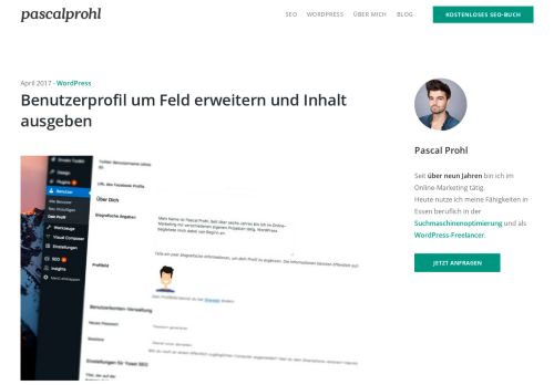 
                            12. Benutzerprofil um Feld erweitern und Inhalt ausgeben – Pascal Prohl