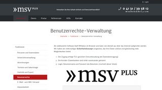 
                            3. Benutzerrechte-Verwaltung – MSVplus Musikschulverwaltung