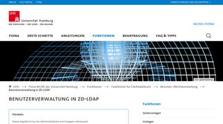 
                            10. Benutzerverwaltung in ZD-LDAP - Fiona WCMS der Universität ...