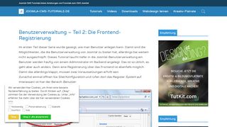 
                            7. Benutzerverwaltung – Teil 2: Die Frontend-Registrierung | Joomla ...