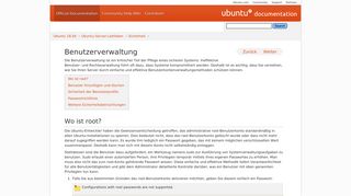 
                            12. Benutzerverwaltung - Ubuntu Documentation