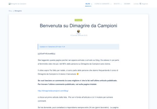 
                            8. Benvenuta su Dimagrire da Campioni | dimagriredacampioni.it