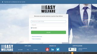 
                            1. Benvenuto nel portale dedicato ai partner Easy Welfare