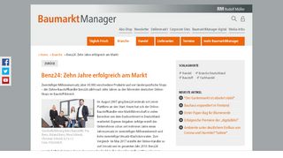 
                            12. Benz24: Zehn Jahre erfolgreich am Markt - baumarktmanager