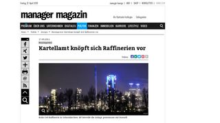 
                            11. Benzinpreise: Kartellamt knöpft sich Raffinerien vor - manager magazin