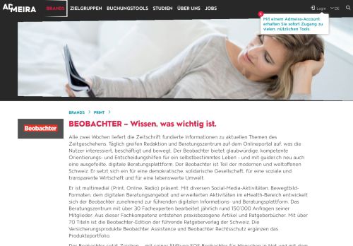 
                            10. BEOBACHTER – Wissen, was wichtig ist. - Admeira