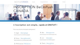 
                            1. beonpush-canada | Inscription