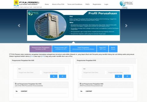 
                            3. Beranda - e-Procurement - PT PLN