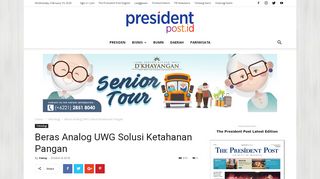 
                            12. Beras Analog UWG Solusi Ketahanan Pangan - presidentpost.id
