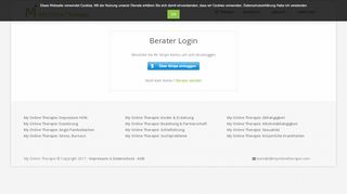 
                            4. Berater login - My Online Therapie