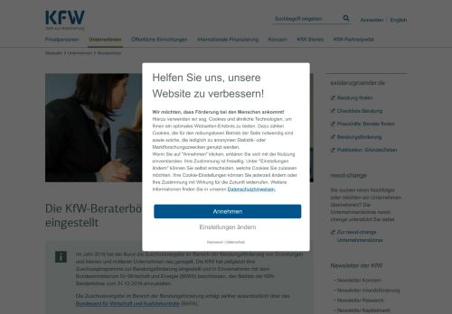 
                            7. Beratersuche - KfW-Beraterbörse