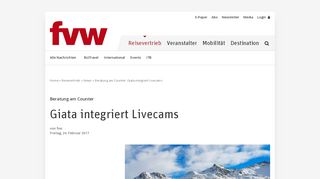 
                            12. Beratung am Counter: Giata integriert Livecams - fvw