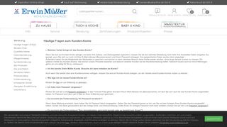 
                            2. Beratung Faq Login - Erwin Müller Onlineshop