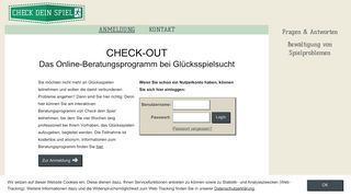 
                            1. Beratungsprogramm - Check dein Spiel