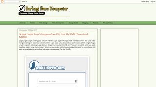 
                            3. Berbagi Ilmu Komputer: Script Login Page Menggunakan Php dan ...