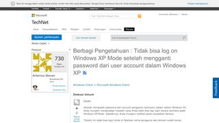 
                            9. Berbagi Pengetahuan : Tidak bisa log on Windows XP Mode setelah ...