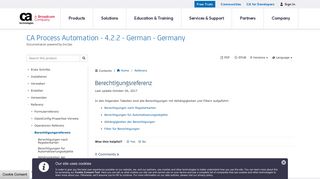 
                            2. Berechtigungsreferenz - CA Process Automation - 4.2.2 - German ...