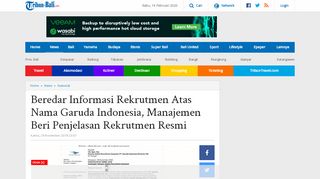 
                            10. Beredar Informasi Rekrutmen Atas Nama Garuda Indonesia ...