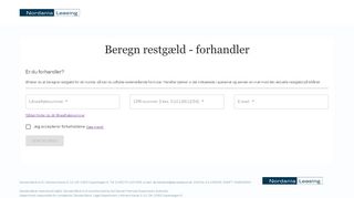 
                            6. Beregn restgæld - forhandler - Nordania Leasing