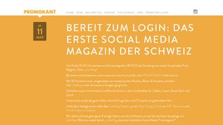 
                            5. Bereit zum Login: Das erste Social Media Magazin der ... - PROMOKANT