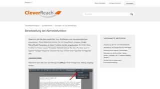 
                            5. Bereitstellung der Abmeldefunktion – CleverReach® Support