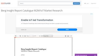 
                            12. Berg Insight Report Catalogue M2M/IoT Market Research - PDF