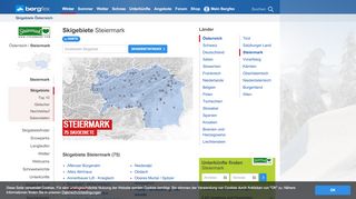 
                            9. BERGFEX: Skigebiete Steiermark - Skiurlaub Steiermark Karte ...