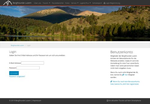 
                            10. Bergfreunde Luzern: Login