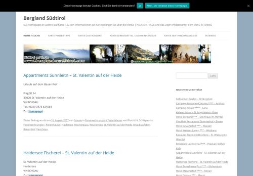 
                            2. Bergland Südtirol - Seite 2 von 98 - 600 Homepages in Südtirol auf ...