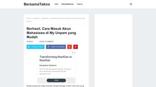 
                            8. Berhasil, Cara Masuk Akun Mahasiswa di My Unpam yang Mudah ...