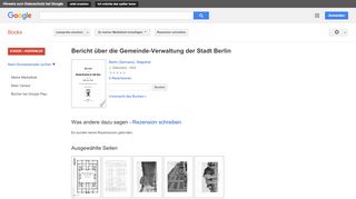 
                            11. Bericht über die Gemeinde-Verwaltung der Stadt Berlin - Google Books-Ergebnisseite