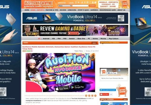 
                            13. Berita : AyoDance Mobile Semakin Diminati, Komunitas Gamer ...