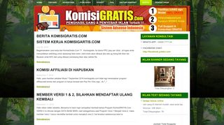 
                            11. Berita - KOMISI GRATIS | Situs Penghasil Uang Gratis & Adsense ...