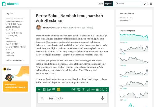 
                            11. Berita Saku ; Nambah ilmu, nambah duit di sakumu — Steemit