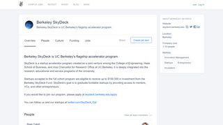 
                            13. Berkeley SkyDeck Careers, Funding, and Management Team | AngelList