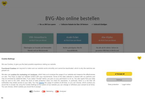 
                            9. Berlin Abo-Auswahl - BVG.de
