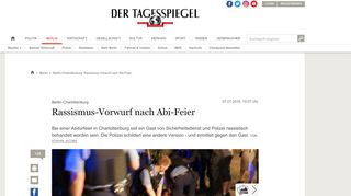 
                            10. Berlin-Charlottenburg: Rassismus-Vorwurf nach Abi-Feier - Berlin ...