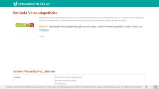 
                            9. Berlinda Versandapotheke: www.berlindaVA.de - Versandapotheke.net