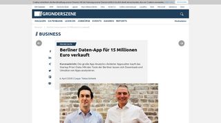 
                            8. Berliner Daten-App für 15 Millionen Euro verkauft | Gründerszene