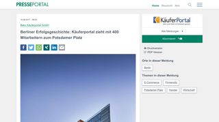 
                            11. ▷ Berliner Erfolgsgeschichte: Käuferportal zieht mit 400 Mitarbeitern ...