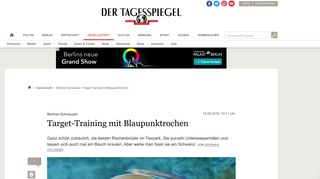 
                            6. Berliner Schnauzen: Target-Training mit Blaupunktrochen ...