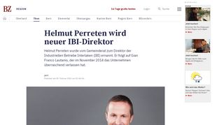 
                            11. Berner Oberländer - Helmut Perreten wird neuer IBI-Direktor