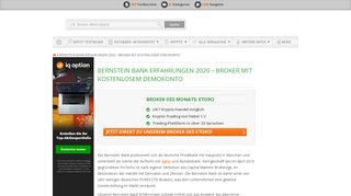 
                            5. Bernstein Bank Erfahrungen 2019» Broker mit kostenlosem Demokonto
