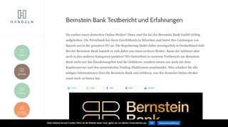 
                            9. Bernstein Bank Testbericht - Erfahrungen Online Broker - Forex