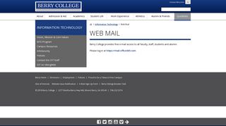 
                            3. Berry College - Web Mail